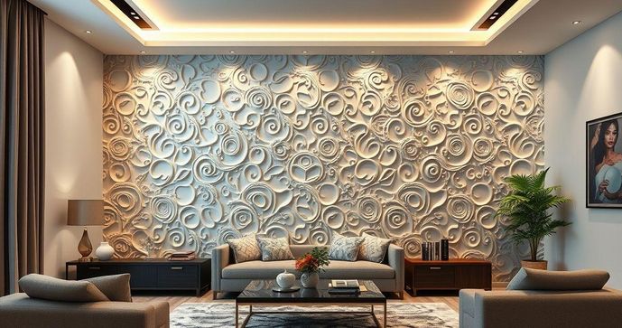 Como o Revestimento 3D de Gesso Pode Transformar sua Sala Como o Revestimento 3D de Gesso Pode Transformar sua Sala
